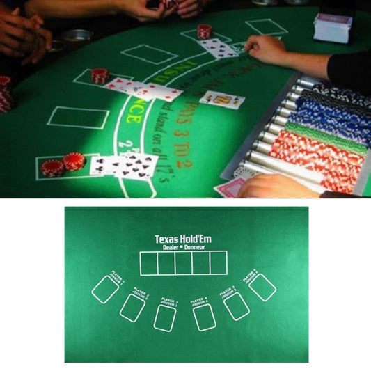 Double Sided Texas Hold'em & Blackjack Tablecloth by HitMyNeed