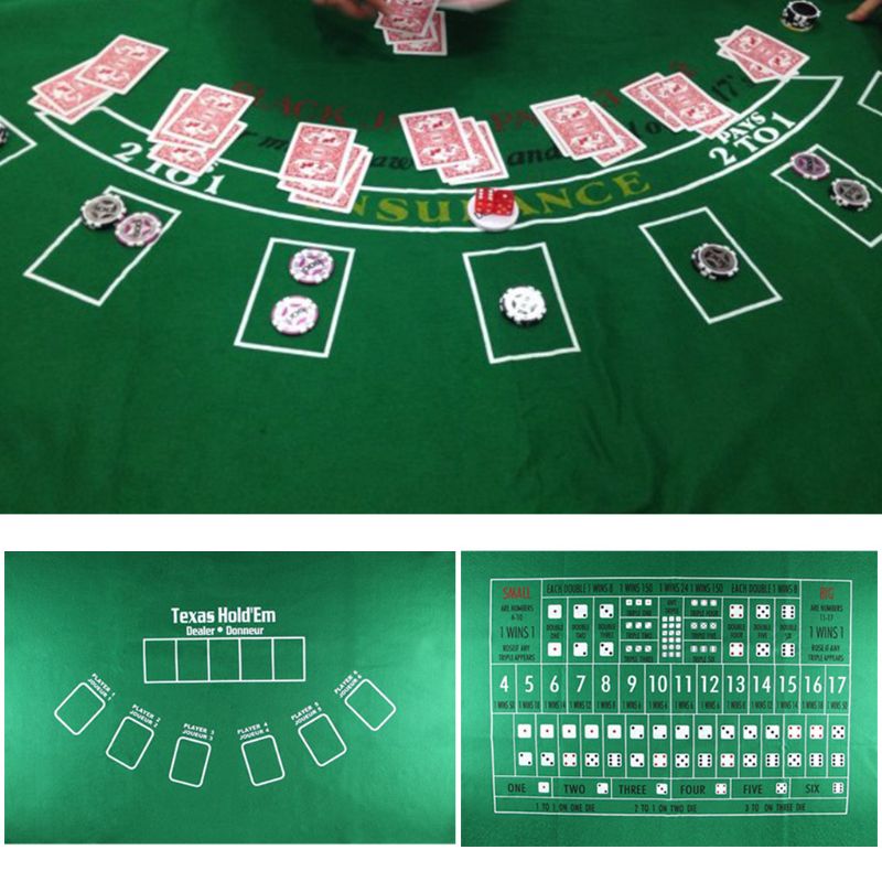Double Sided Texas Hold'em & Blackjack Tablecloth by HitMyNeed