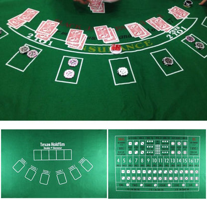 Double Sided Texas Hold'em & Blackjack Tablecloth by HitMyNeed