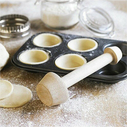 Double-Sided Wooden Tart Tamper Tool by HitMyNeed