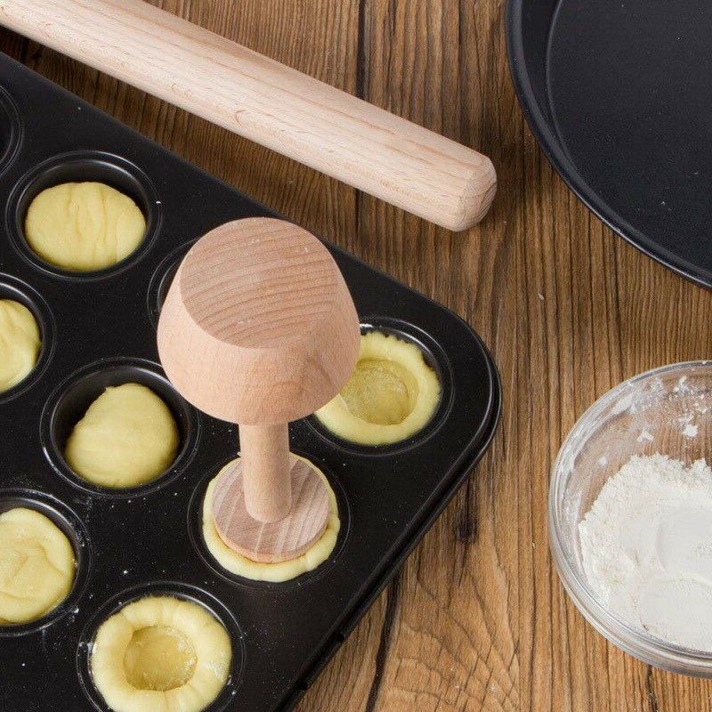 Double-Sided Wooden Tart Tamper Tool by HitMyNeed