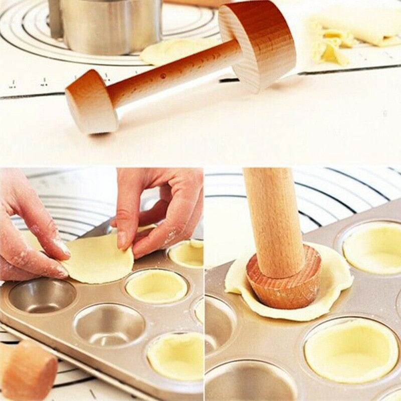 Double-Sided Wooden Tart Tamper Tool by HitMyNeed