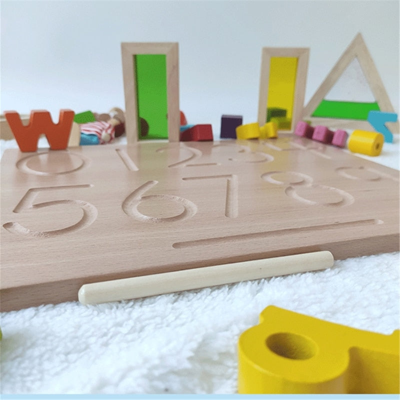 Double Sided Wooden Tracing Board for Kids by HitMyNeed