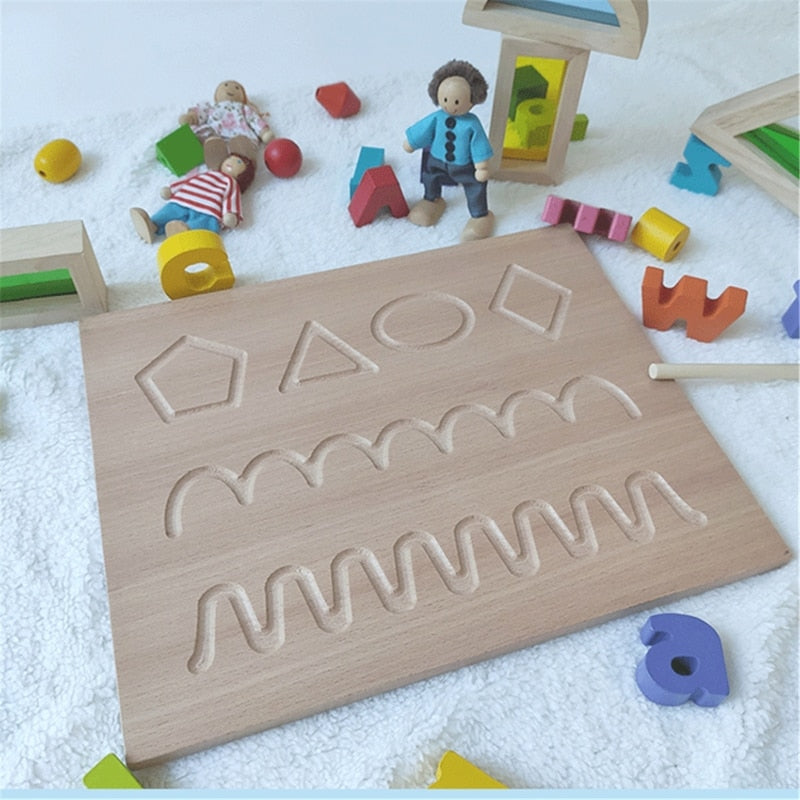 Double Sided Wooden Tracing Board for Kids by HitMyNeed