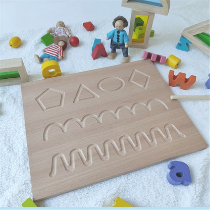 Double Sided Wooden Tracing Board for Kids by HitMyNeed