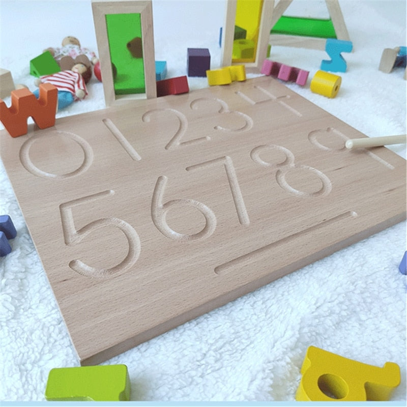 Double Sided Wooden Tracing Board for Kids by HitMyNeed