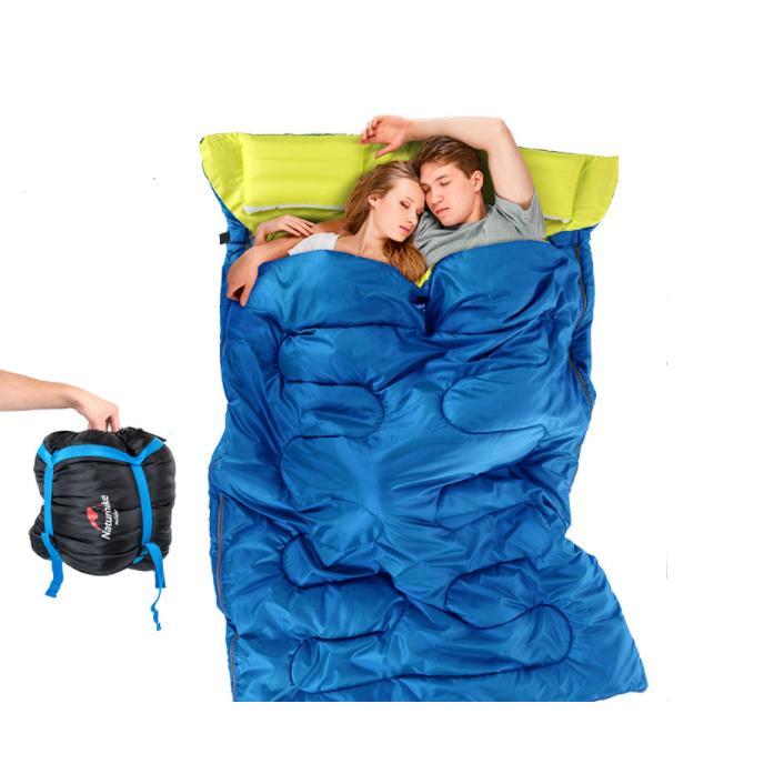 Double Sleeping Bag with Inflatable Pillows by HitMyNeed
