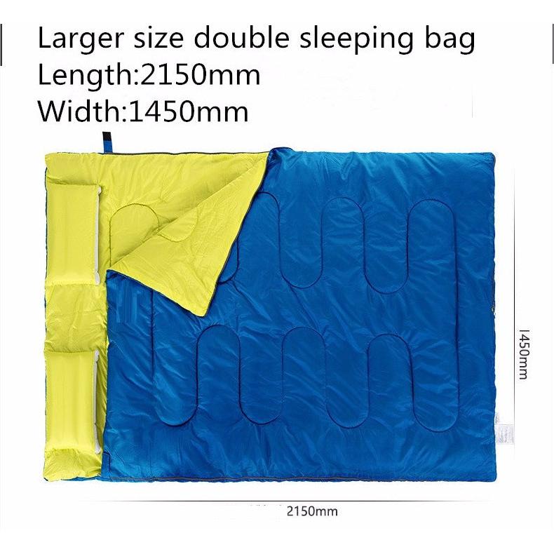 Double Sleeping Bag with Inflatable Pillows by HitMyNeed