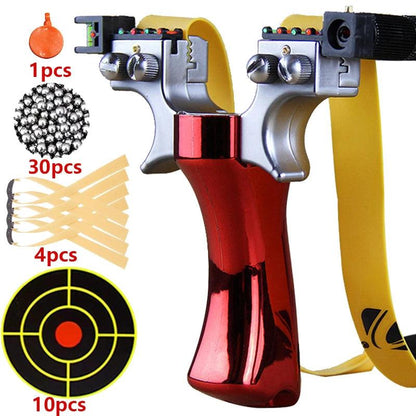 Double Spiral Slingshot Set with Targets package-red by HitMyNeed