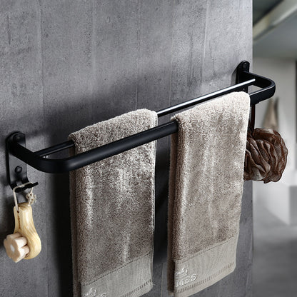Double Towel Bar Wall-Mounted Aluminum Rack 50cm by HitMyNeed