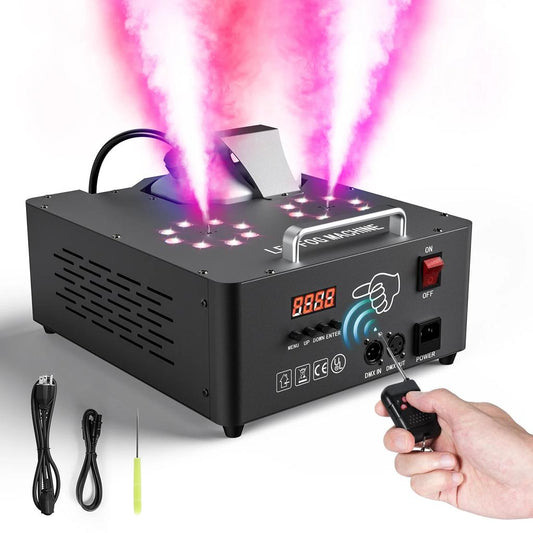 Double-Tube DMX512 Fog Machine with 8+8 RGB LEDs 2000W by HitMyNeed