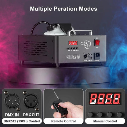 Double-Tube DMX512 Fog Machine with 8+8 RGB LEDs 2000W by HitMyNeed