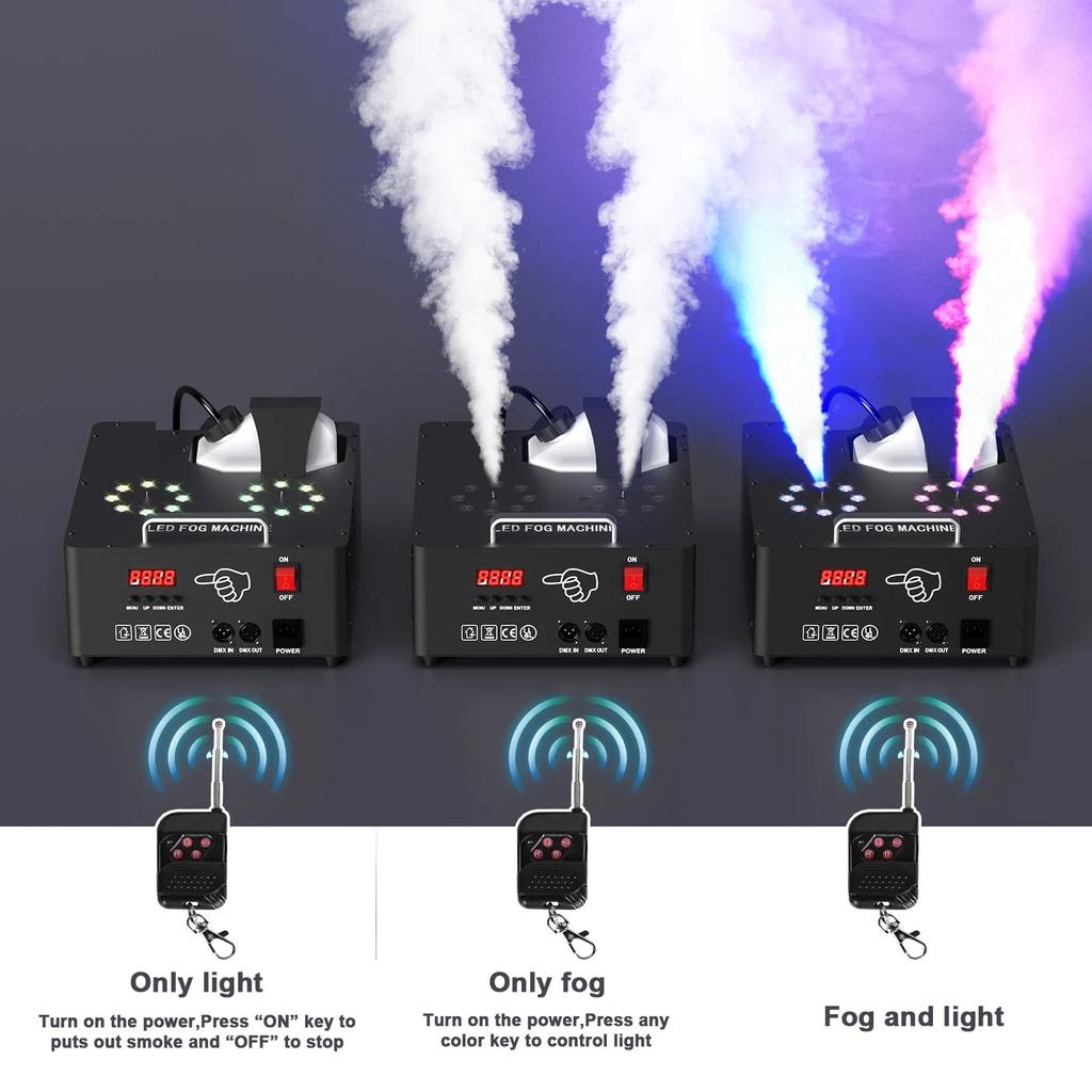 Double-Tube DMX512 Fog Machine with 8+8 RGB LEDs 2000W by HitMyNeed