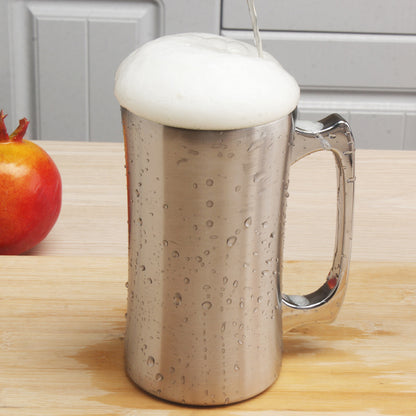 Double Wall 560ml Stainless Steel Beer Tumbler with Lid by HitMyNeed