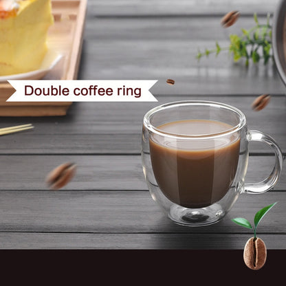 Double Wall Glass Cup 150ml Heat Resistant Drinkware by HitMyNeed