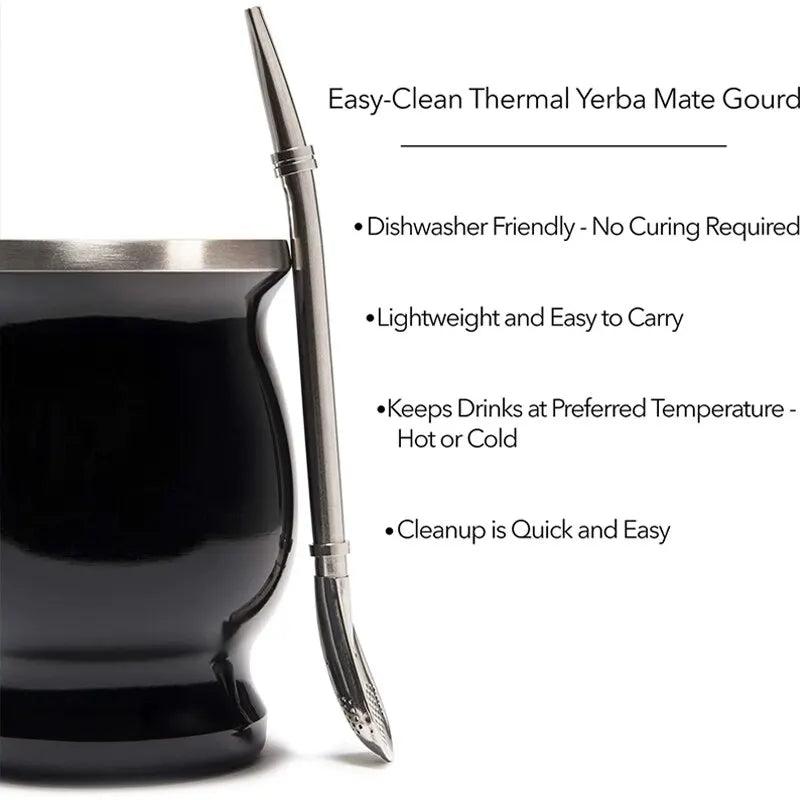 Double Wall Stainless Steel Mate Cup Set by HitMyNeed