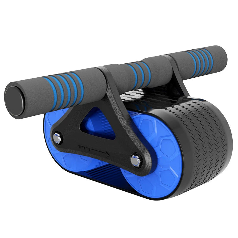Double Wheel Ab Roller with Automatic Rebound blue-gym-roller by HitMyNeed