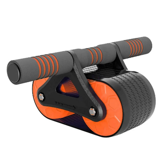 Double Wheel Ab Roller with Automatic Rebound orange-gym-roller by HitMyNeed