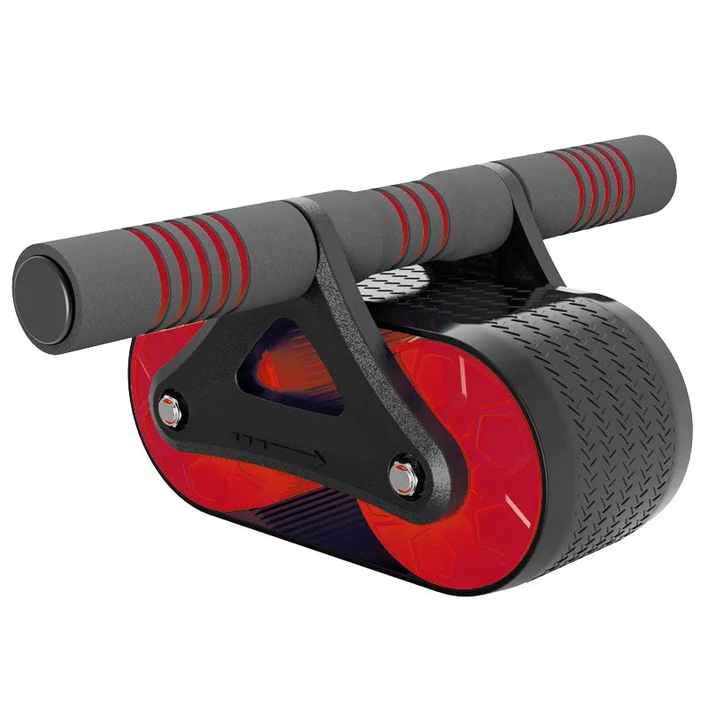 Double Wheel Ab Roller with Automatic Rebound red-gym-roller by HitMyNeed