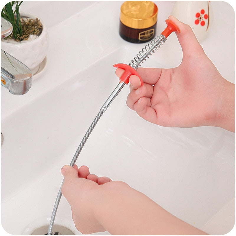 Drain Snake Clog Remover with Spring Grip Claw by HitMyNeed