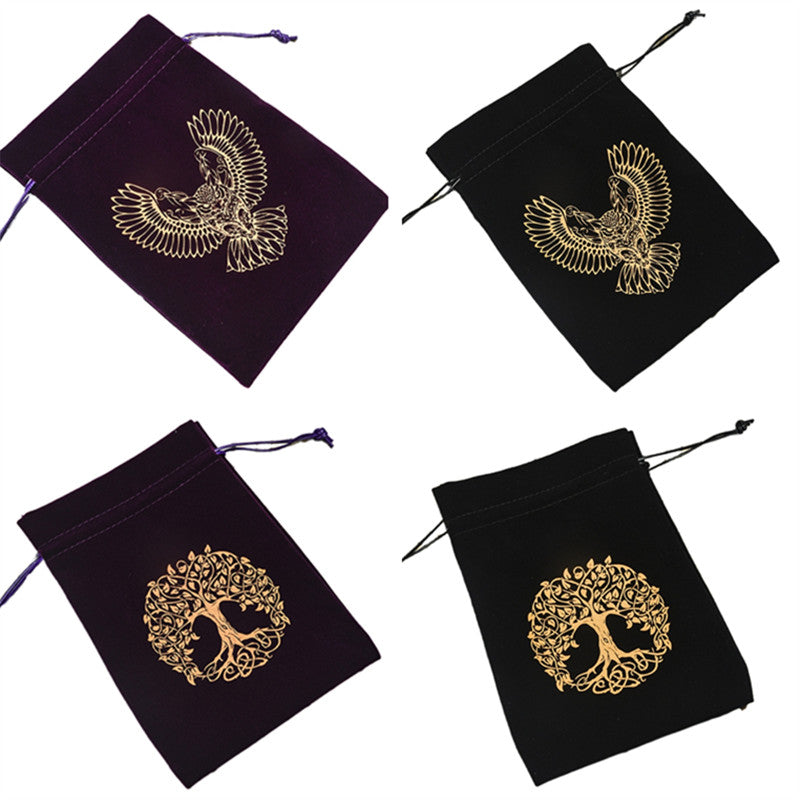 Drawstring Flannel Tarot Card Pouch by HitMyNeed