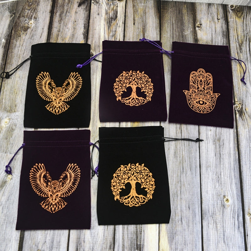 Drawstring Flannel Tarot Card Pouch by HitMyNeed