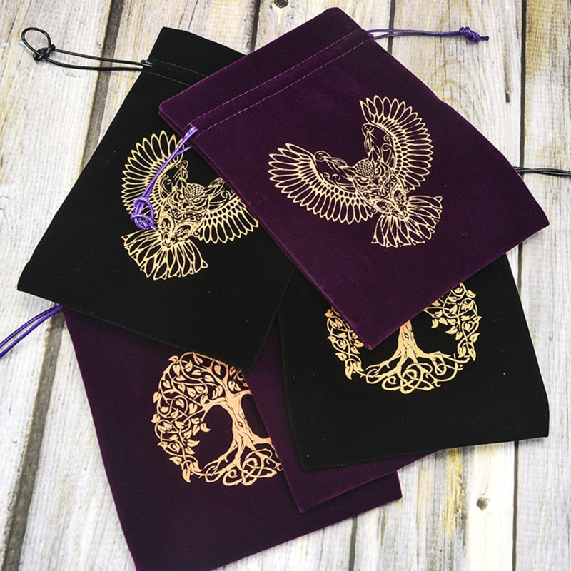 Drawstring Flannel Tarot Card Pouch by HitMyNeed