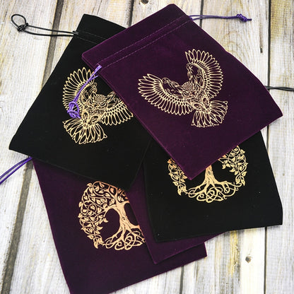 Drawstring Flannel Tarot Card Pouch by HitMyNeed