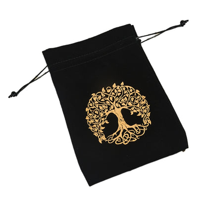Drawstring Flannel Tarot Card Pouch bk-1 by HitMyNeed