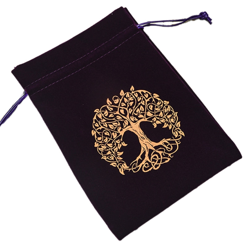 Drawstring Flannel Tarot Card Pouch pl-1 by HitMyNeed