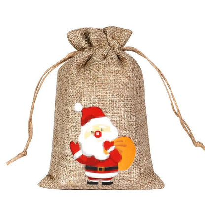 Drawstring Jute Christmas Gift Bag 10 x 15cm l by HitMyNeed