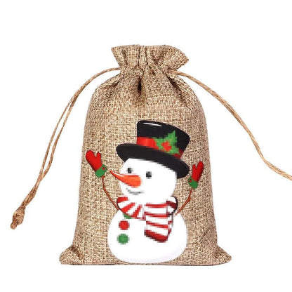 Drawstring Jute Christmas Gift Bag 10 x 15cm n by HitMyNeed