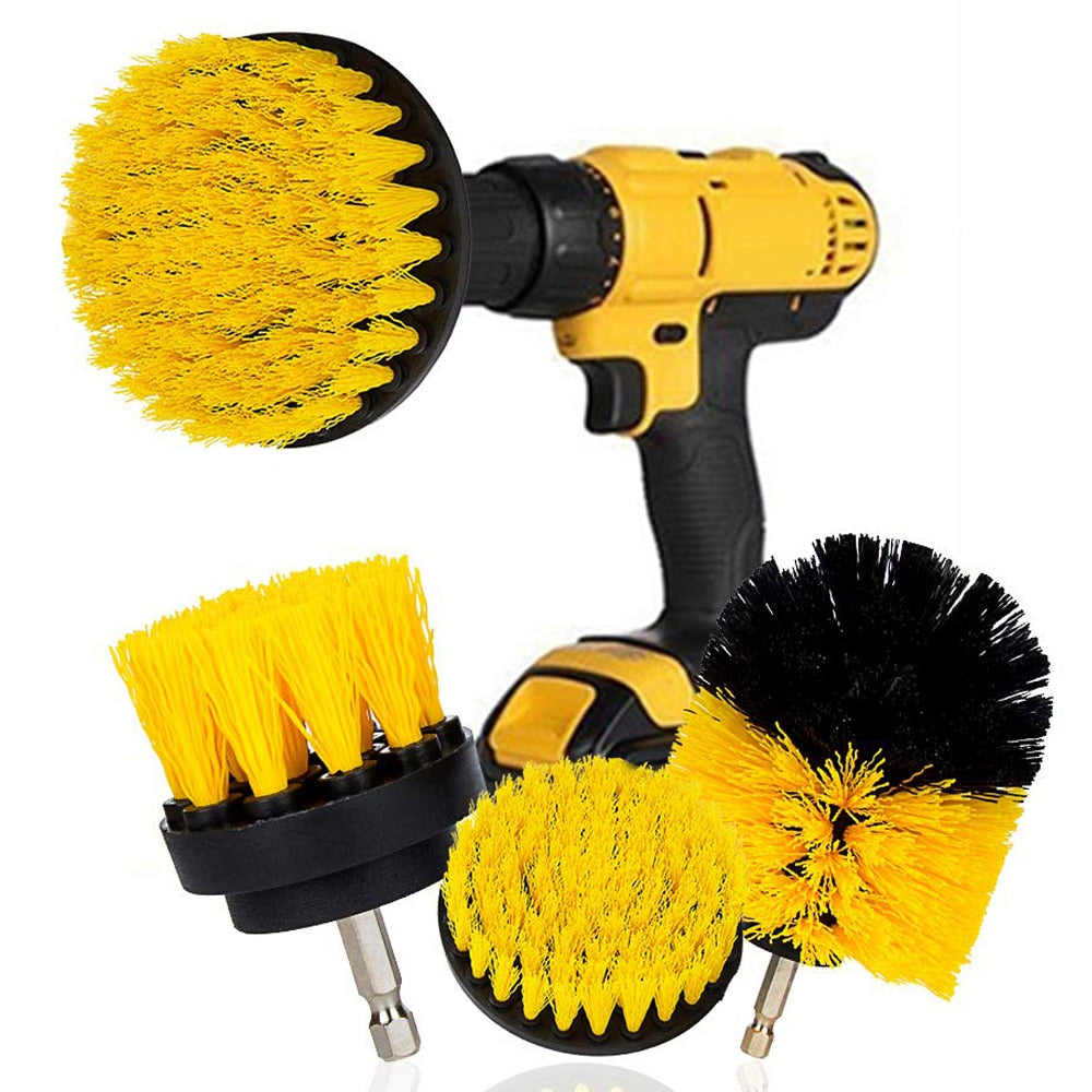 Drill Brush Head Set of 3 for Power Scrubbing by HitMyNeed