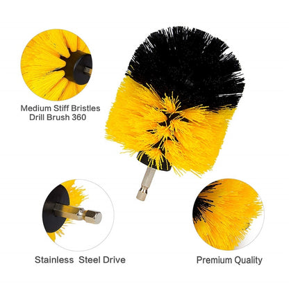 Drill Brush Head Set of 3 for Power Scrubbing by HitMyNeed