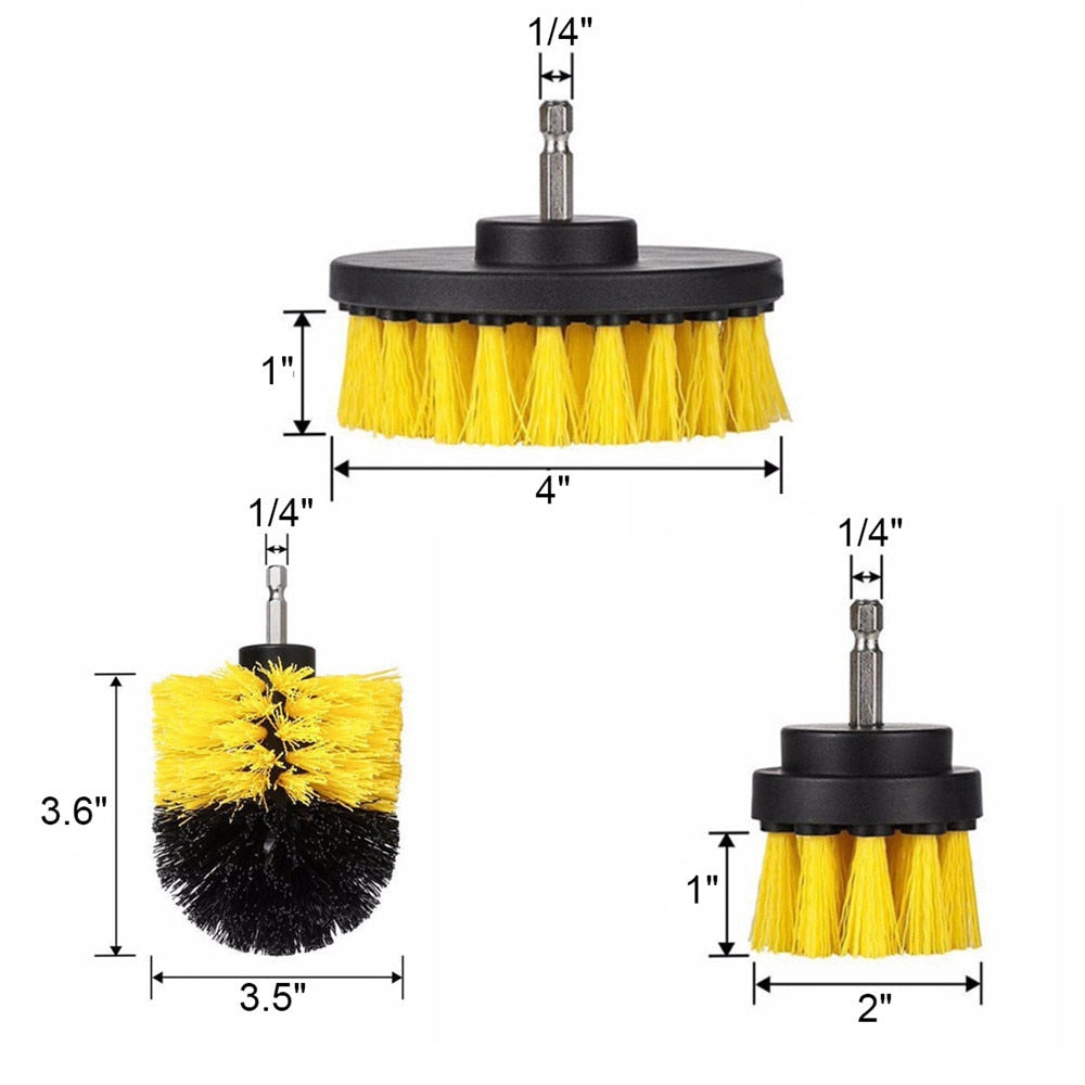 Drill Scrub Brush Set for Tile & Bathroom Cleaning by HitMyNeed
