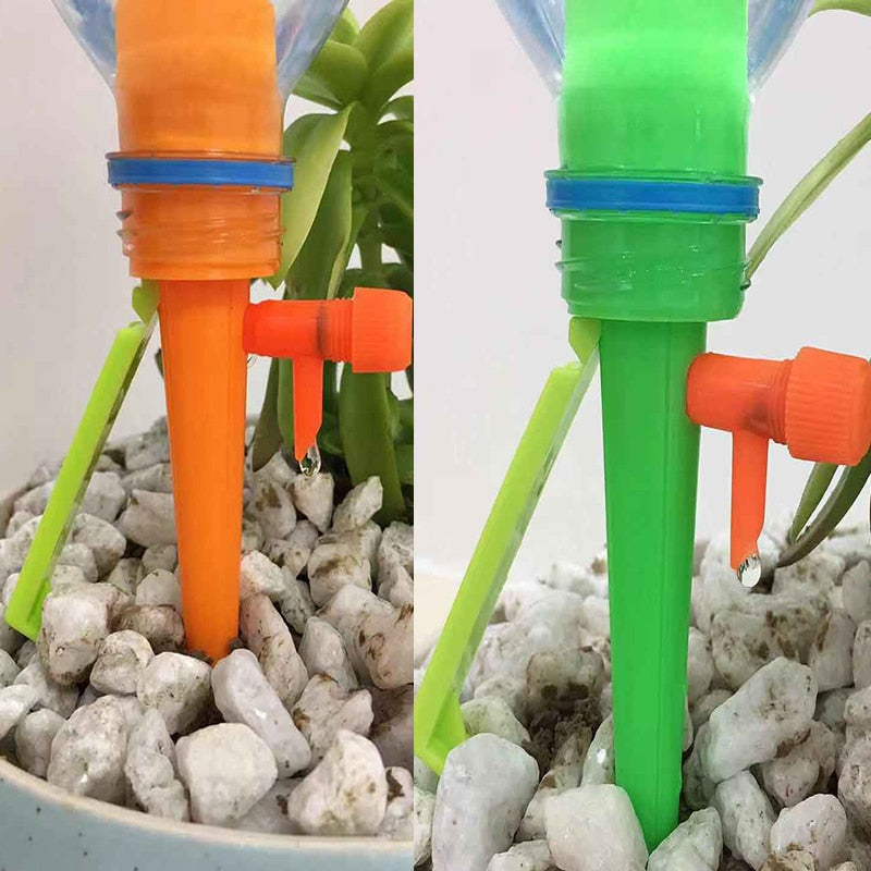 Drip Irrigation Plant Watering Funnels, 6 Pack by HitMyNeed