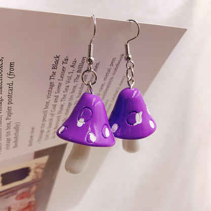 Drop Style Acrylic Toadstool Earrings by HitMyNeed