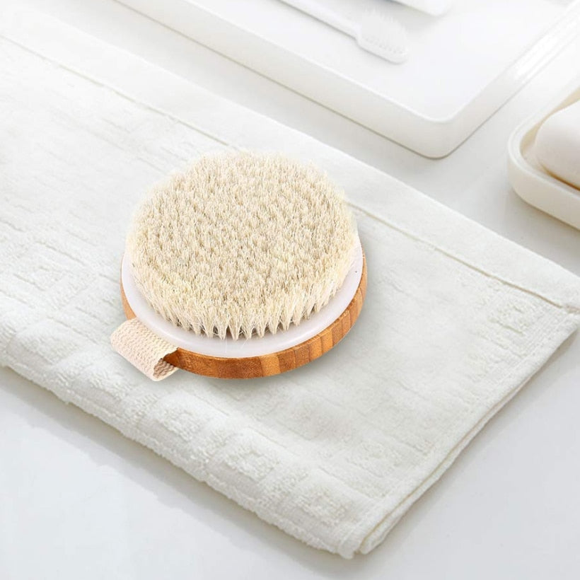 Dry Skin Exfoliating Body Brush with Strap by HitMyNeed