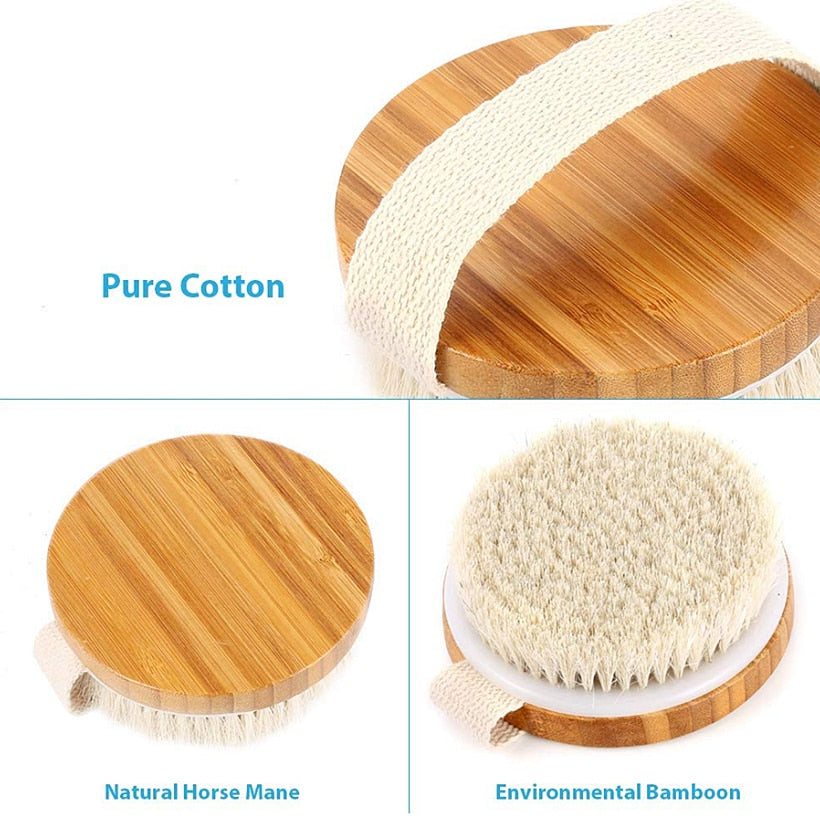 Dry Skin Exfoliating Body Brush with Strap by HitMyNeed