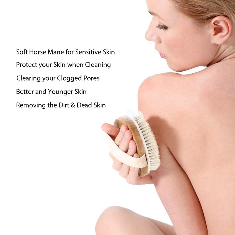 Dry Skin Exfoliating Body Brush with Strap by HitMyNeed