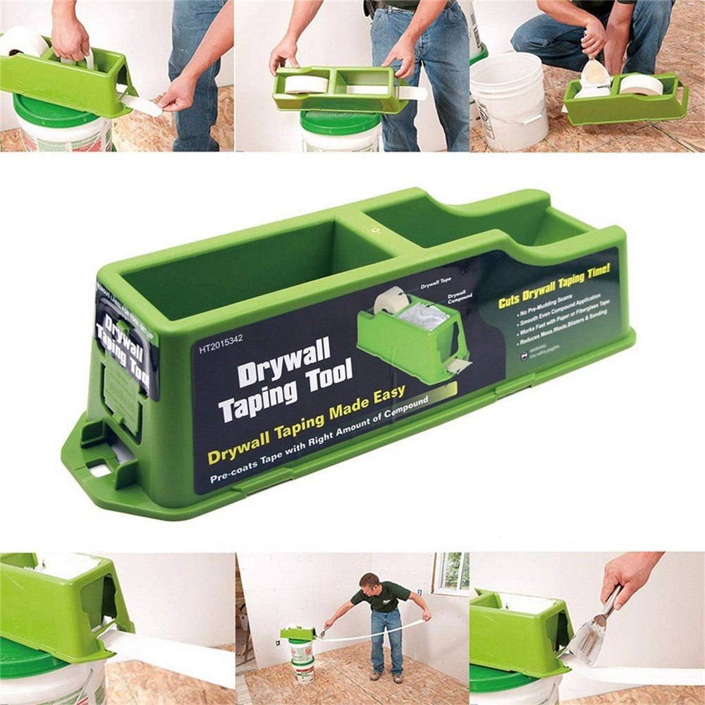 Drywall Taping Tool with Mud Applicator & Cutter by HitMyNeed