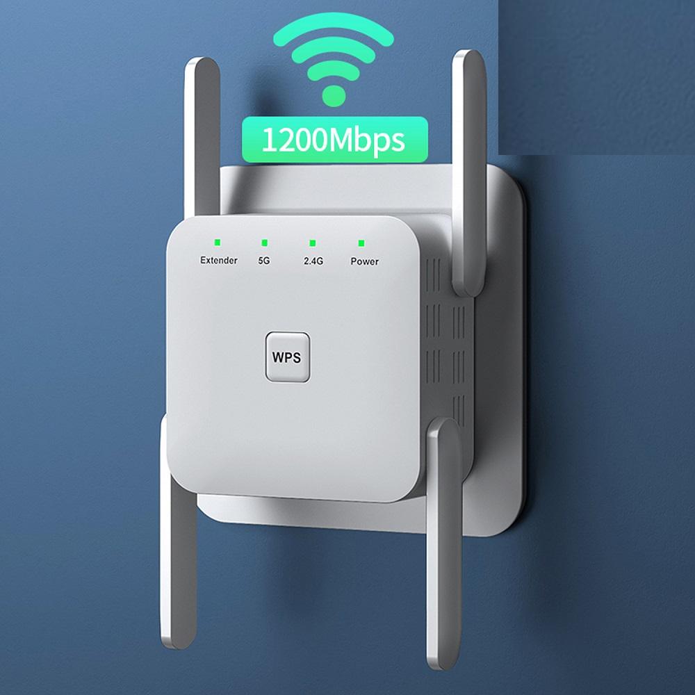 Dual-Band 1200Mbps WiFi Range Extender Repeater by HitMyNeed