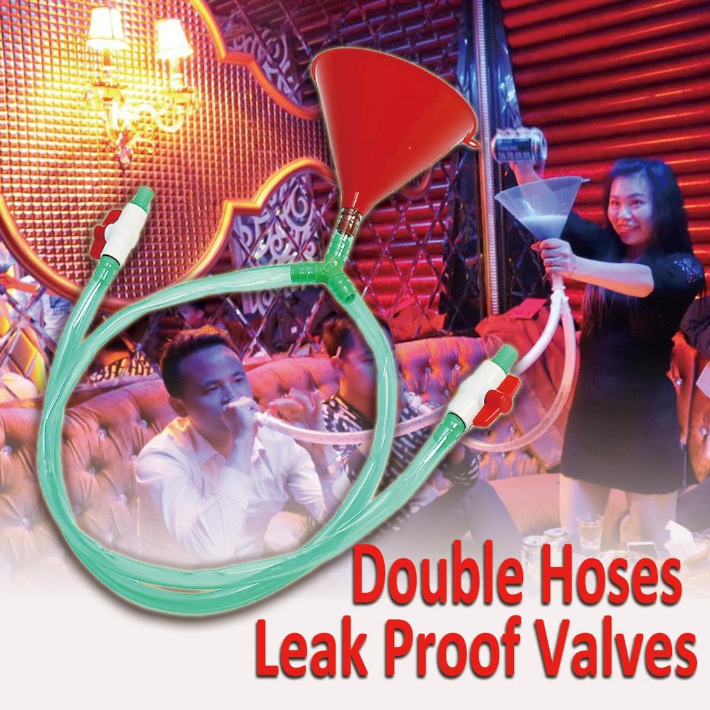 Dual Beer Funnel with Valves Party Drinking Game by HitMyNeed