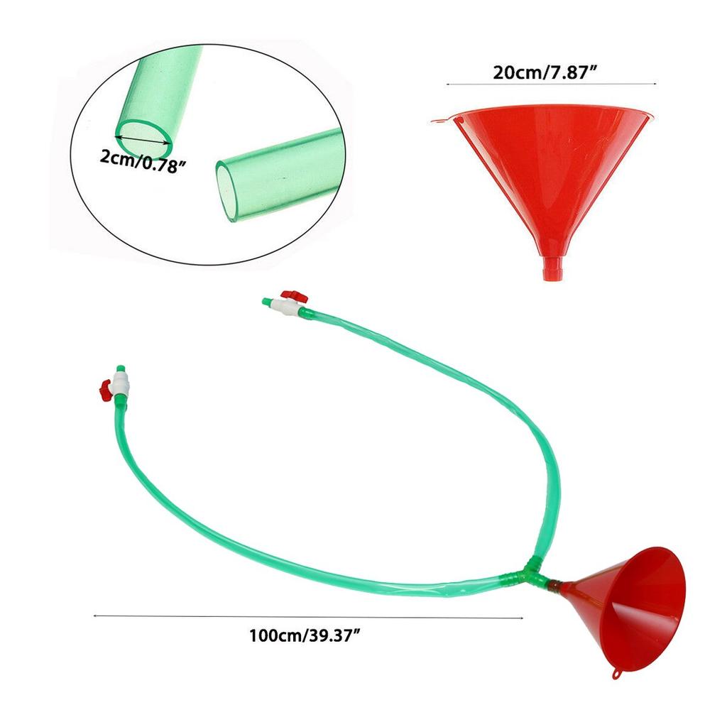 Dual Beer Funnel with Valves Party Drinking Game by HitMyNeed