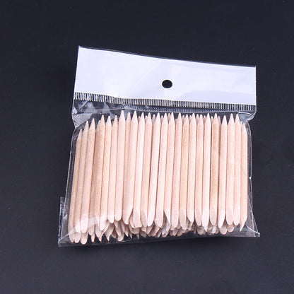 Dual End Wooden Cuticle Pushers (100 Pack) by HitMyNeed