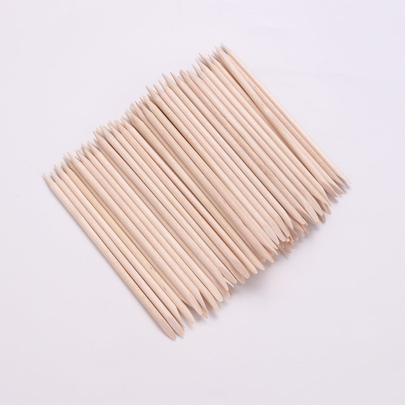 Dual End Wooden Cuticle Pushers (100 Pack) by HitMyNeed