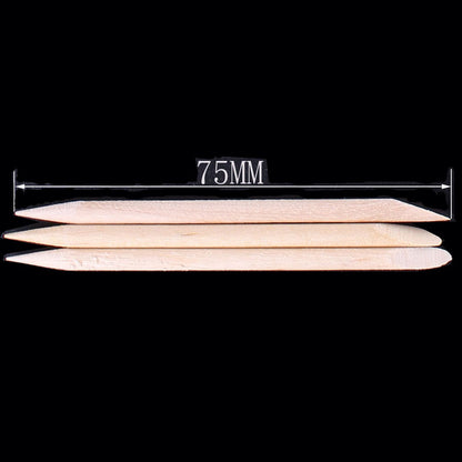 Dual End Wooden Cuticle Pushers (100 Pack) by HitMyNeed