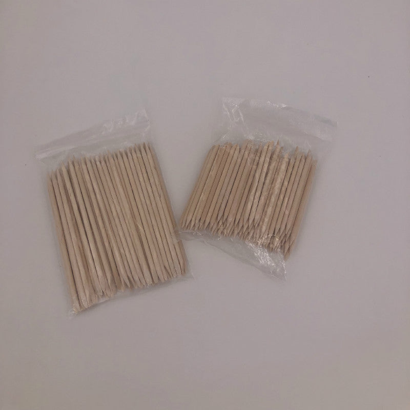 Dual End Wooden Cuticle Pushers (100 Pack) by HitMyNeed