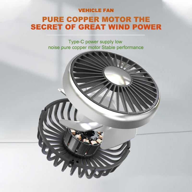 Dual Head USB Car Fan for Rear Seat Headrest by HitMyNeed