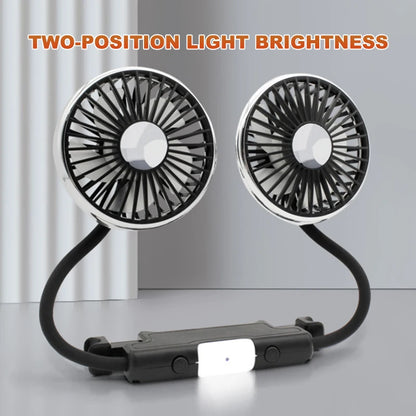Dual Head USB Car Fan for Rear Seat Headrest by HitMyNeed
